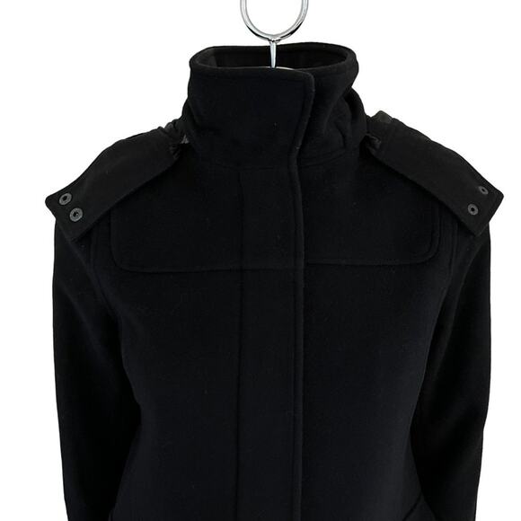 NEW L.L. BEAN 100% Lambswool Oversized Quilted Black Barn Chore Coat SZ SP - Picture 3 of 11